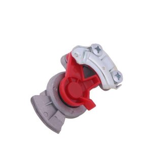 Złącze przewodów powietrza Ciągnik Przyczepa dwuobwodowe (twarde bez zaworu) x501200 Euro 22x1.5 czerwone POLMO