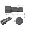 Redukcja adapter otwór wew. Q 40 mm na wałek 1 3/8" 6 wpustów WARYŃSKI