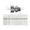 Przyłączka hydrauliczna AB (EVGE) M16x1.5 10L x 1/4" BSP ED Waryński ( sprzedawane po 2 )