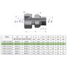 Przyłączka hydrauliczna metryczna AB (EVGE) M14x1.5 08L x M12x1.5 ED Waryński ( sprzedawane po 2 )