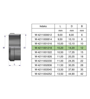 Pierścień zacinający hydrauliczny (DPR12L/S) 12L/12S Waryński ( sprzedawane po 20 )