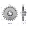 Koło łańcuchowe stalowe hartowane Z-22 1" fi-35 Rozrzutnik WARYŃSKI