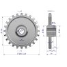 Koło łańcuchowe stalowe hartowane Z-24 1" fi-30 Rozrzutnik 2219250031 WARYŃSKI