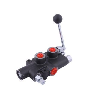 Rozdzielacz hydrauliczny 1-sekcyjny do łuparek 80L (sprężyna i zatrzask z odskokiem)