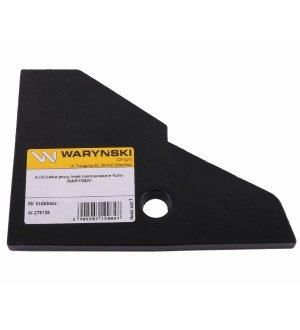 Końcówka płozy lewa zastosowanie Kuhn stal borowa WARYŃSKI