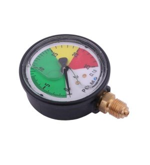 Manometr glicerynowy M63 0-25 bar. gwint G1/4" dolne przyłącze. obudowa plastikowa. Opryskiwacz POLMO