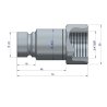 Szybkozłącze hydrauliczne suchoodcinające (rozmiar 1/2) wtyczka G3/4"BSP gwint wewnętrzny ISO16028 Waryński