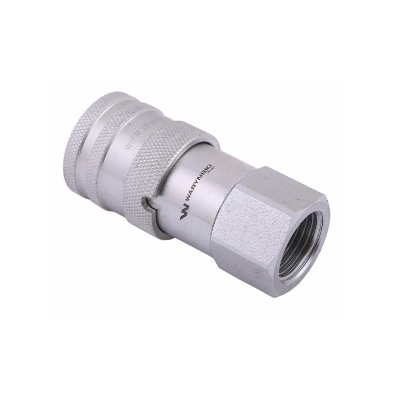 Szybkozłącze hydrauliczne suchoodcinające (rozmiar 3/8) gniazdo G1/2"BSP gwint wewnętrzny ISO16028 Waryński