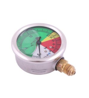 Manometr glicerynowy M63 0-15/60 bar gwint G1/4" dolne przyłącze. obudowa kwasoodporna. Opryskiwacz POLMO