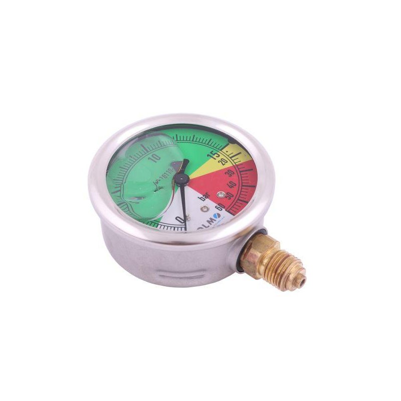 Manometr glicerynowy M63 0-15/60 bar gwint G1/4" dolne przyłącze. obudowa kwasoodporna. Opryskiwacz POLMO