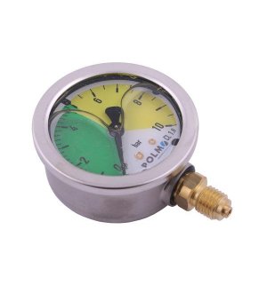 Manometr glicerynowy M63 0-10 bar gwint M12x1.5 obudowa kwasoodporna. Opryskiwacz POLMO
