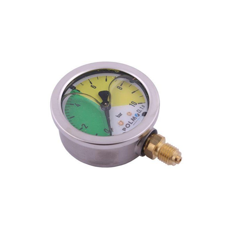 Manometr glicerynowy M63 0-10 bar gwint M12x1.5 obudowa kwasoodporna. Opryskiwacz POLMO