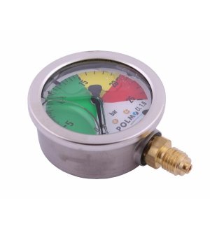 Manometr glicerynowy M63 0-25 bar gwint M12x1.5 dolne przyłącze. obudowa kwasoodporna. Opryskiwacz POLMO