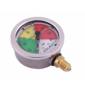 Manometr glicerynowy M63 0-40 bar gwint M12x1.5 dolne przyłącze. obudowa kwasoodporna. Opryskiwacz POLMO