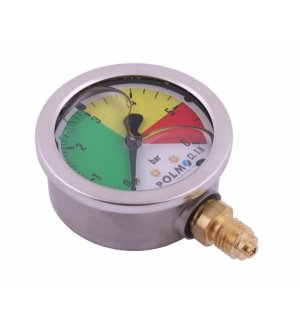 Manometr glicerynowy M63 0-6 bar gwint M12x1.5 dolne przyłącze. obudowa kwasoodporna. Opryskiwacz POLMO