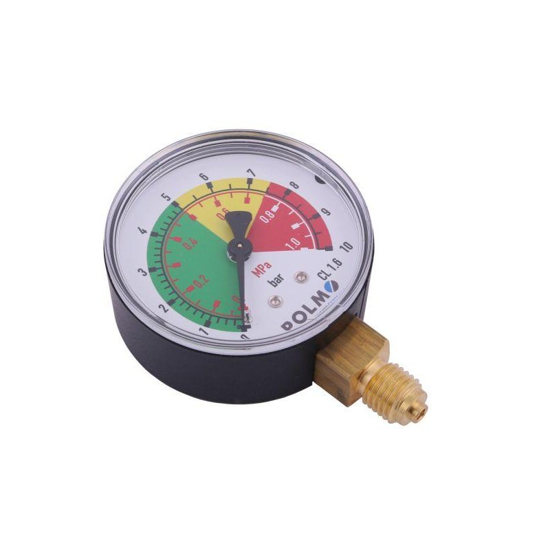 Manometr suchy M63 0-10 bar (1Mpa) gwint M12x1.5 dolne przyłącze. Opryskiwacz POLMO