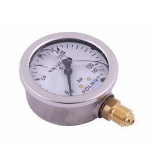 Manometr glicerynowy M63 0-160 bar dolne przyłącze G1/4" POLMO