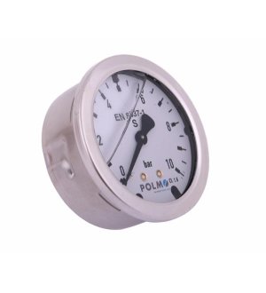 Manometr glicerynowy M63 0-10 bar tylne przyłącze G1/4" POLMO