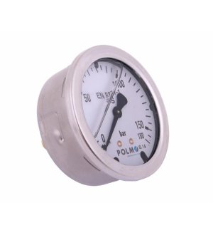 Manometr glicerynowy M63 0-160 bar tylne przyłącze G1/4" POLMO