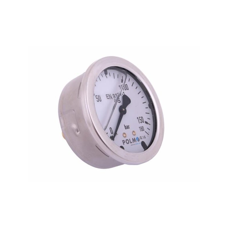 Manometr glicerynowy M63 0-160 bar tylne przyłącze G1/4" POLMO