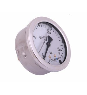 Manometr glicerynowy M63 0-16 bar tylne przyłącze G1/4" POLMO