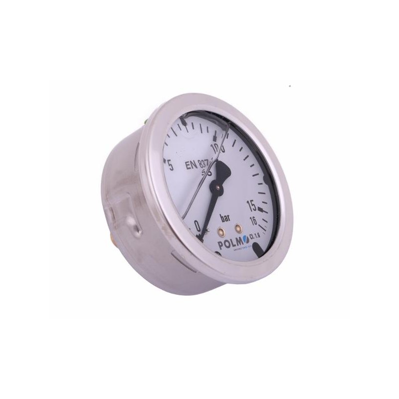 Manometr glicerynowy M63 0-16 bar tylne przyłącze G1/4" POLMO