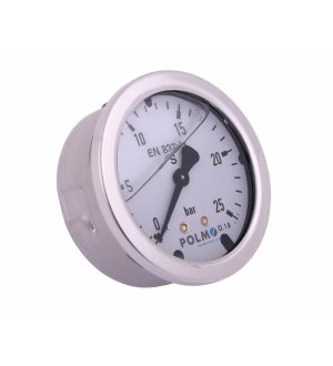 Manometr glicerynowy M63 0-25 bar tylne przyłącze G1/4" POLMO
