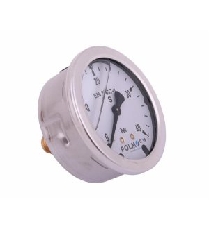 Manometr glicerynowy M63 0-40 bar tylne przyłącze G1/4" POLMO