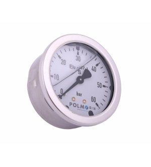Manometr glicerynowy M63 0-60 bar tylne przyłącze G1/4" POLMO