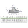 Trójnik hydrauliczny calowy BBB 1/4" BSP (XT) Waryński