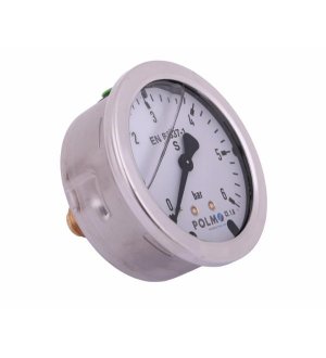 Manometr glicerynowy M63 0-6 bar tylne przyłącze G1/4" POLMO