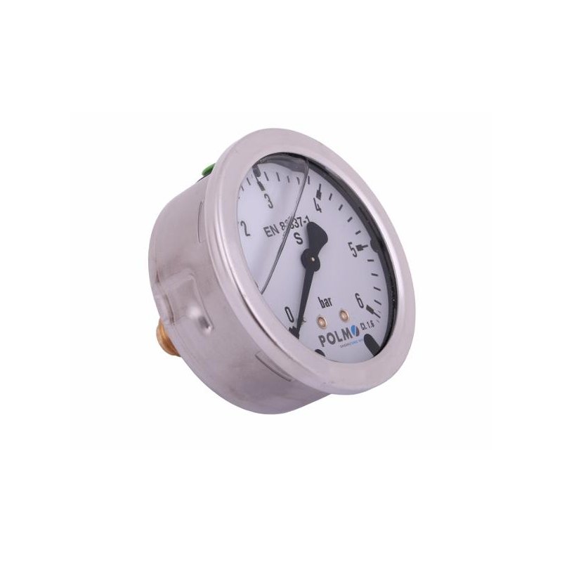 Manometr glicerynowy M63 0-6 bar tylne przyłącze G1/4" POLMO