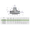 Trójnik hydrauliczny calowy BBB 3/8" BSP (XT) Waryński