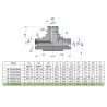 Trójnik hydrauliczny calowy BBB 1 1/4" BSP (XT) Waryński