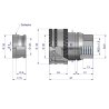 Szybkozłącze hamulcowe gniazdo M22x1.5 gwint wewnętrzny Waryński