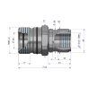 Szybkozłącze hydrauliczne skręcane gniazdo G1/2"BSP gwint wewnętrzny 300bar Waryński