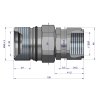 Szybkozłącze hydrauliczne skręcane gniazdo G1"BSP gwint wewnętrzny 250bar Waryński