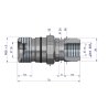Szybkozłącze hydrauliczne skręcane gniazdo G3/8"BSP gwint wewnętrzny 300bar Waryński