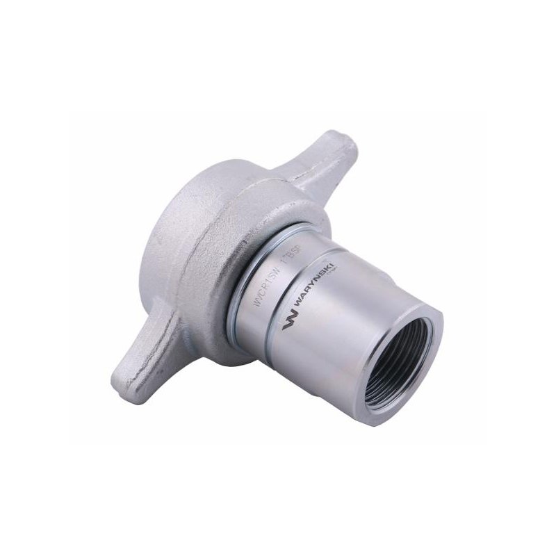 Szybkozłącze hydrauliczne skręcane (motylkowe) wtyczka G1"BSP gwint wewnętrzny 250bar Waryński