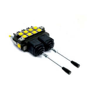 Rozdzielacz hydrauliczny 4-sekcyjny max przepływ 40L (2 sekcje x 1 dźwignia + 2 sekcje x 1 dźwignia) Waryński