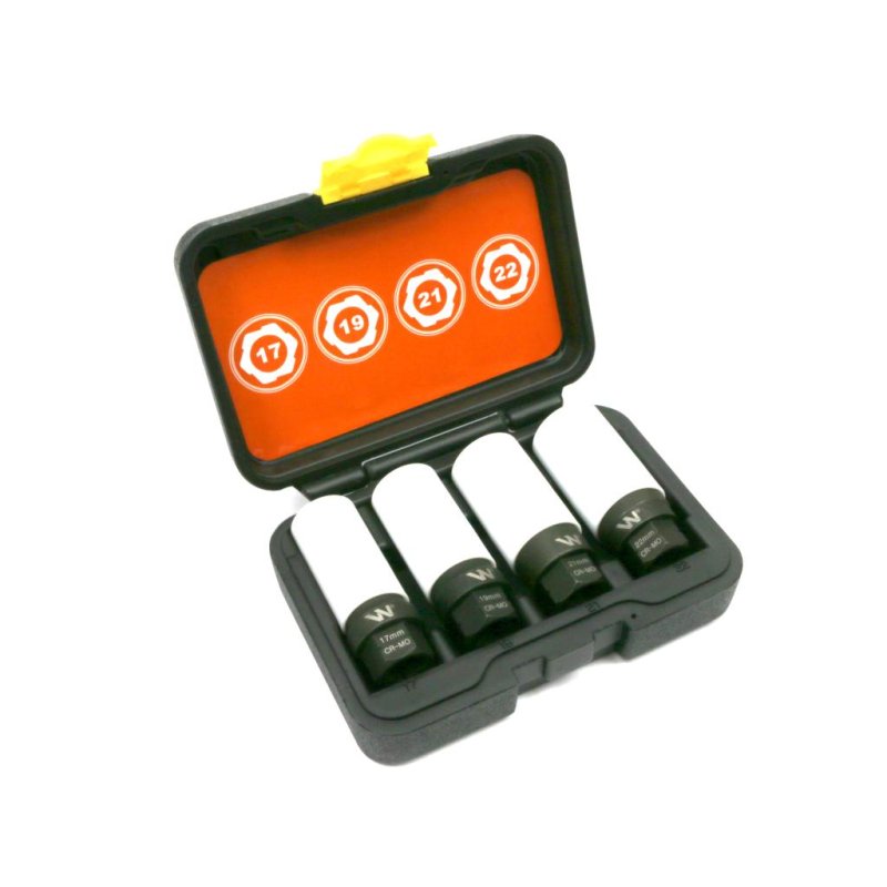 Zestaw nasadek udarowych 1/2 z uchwytem kluczowym. do awaryjnego odkręcania 5 el Waryński