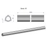 Rura trójkątna wewnętrzna Seria 1R do wału przegubowo-teleskopowego 29x4mm 2m WARYŃSKI (sprzedawane po 2)