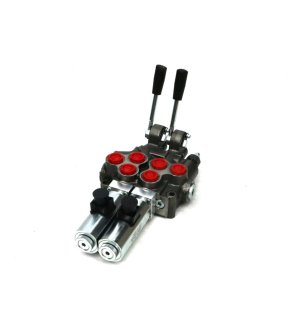 Rozdzielacz hydrauliczny (50 l/m) 2 sekc.ster. Ręczno elektryczne 12 DC