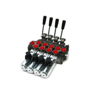 Rozdzielacz hydrauliczny (50 l/m) 4 sekc. ster. Ręczno elektryczne 12 DC