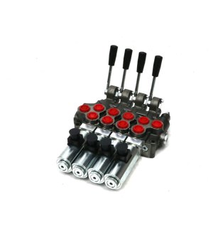 Rozdzielacz hydrauliczny (50 l/m) 4 sekc.ster. Ręczno elektryczne 24 DC