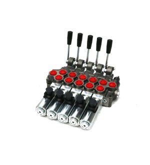 Rozdzielacz hydrauliczny (50 l/m) 5 sekc.ster. Ręczno elektryczne 12 DC