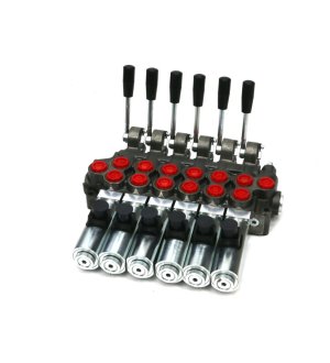 Rozdzielacz hydrauliczny (50 l/m) 6 sekc.ster. Ręczno elektryczne 12 DC