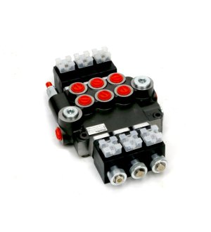 Rozdzielacz hydrauliczny 3-sekcyjny sterowany elektrycznie (12V) 80L