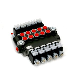 Rozdzielacz hydrauliczny 5-sekcyjny sterowany elektrycznie (12V) 80L