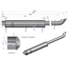 Tłumik rura Renault 7700519115, 7700641942 inox WARYŃSKI